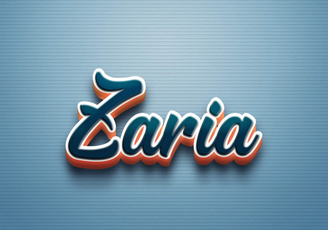 Free photo of Cursive Name DP: Zaria