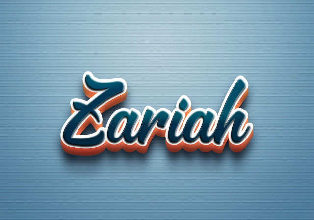 Free photo of Cursive Name DP: Zariah