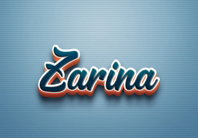 Free photo of Cursive Name DP: Zarina