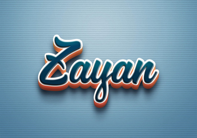 Free photo of Cursive Name DP: Zayan