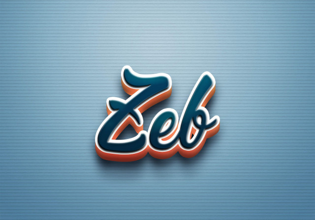 Free photo of Cursive Name DP: Zeb