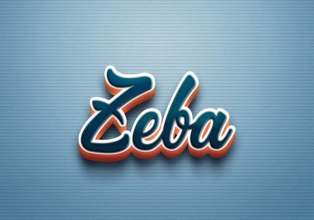 Free photo of Cursive Name DP: Zeba