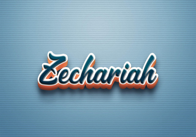 Free photo of Cursive Name DP: Zechariah