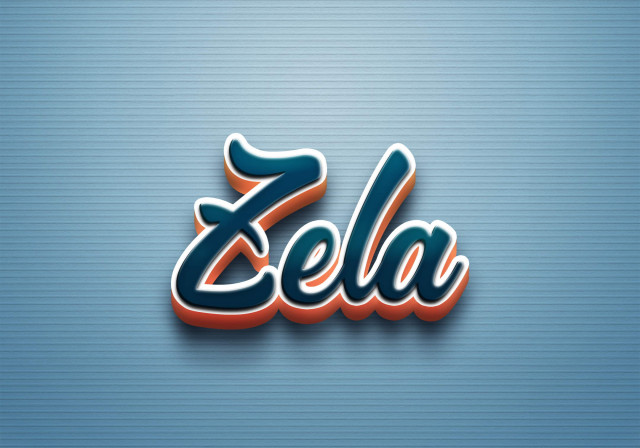 Free photo of Cursive Name DP: Zela