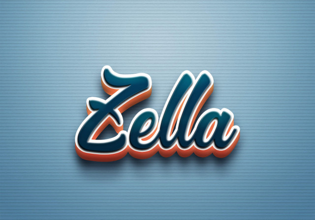 Free photo of Cursive Name DP: Zella