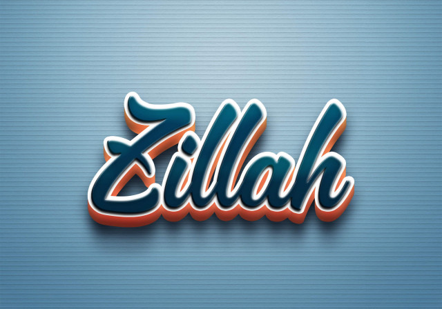 Free photo of Cursive Name DP: Zillah