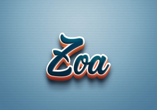 Free photo of Cursive Name DP: Zoa