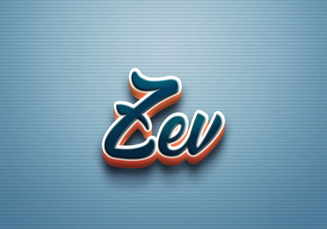 Free photo of Cursive Name DP: Zev