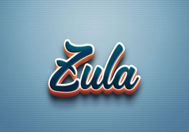 Free photo of Cursive Name DP: Zula