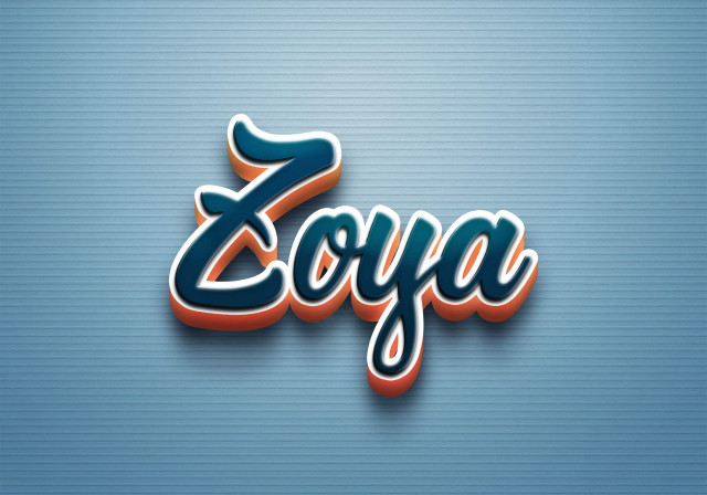 Free photo of Cursive Name DP: Zoya