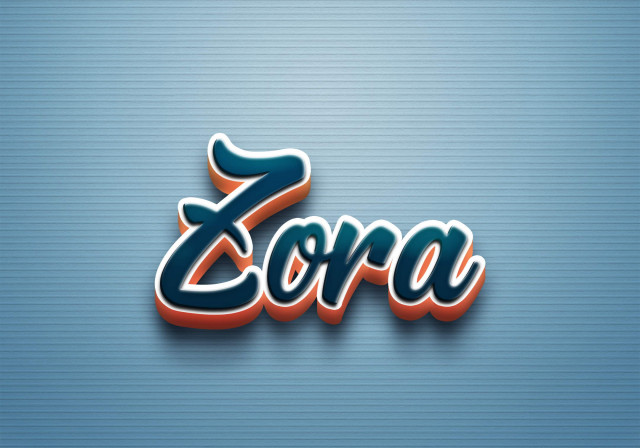 Free photo of Cursive Name DP: Zora