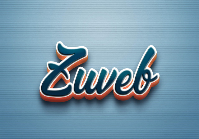 Free photo of Cursive Name DP: Zuveb