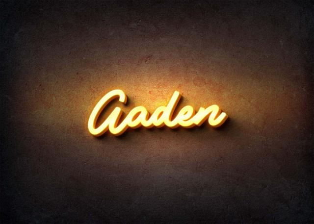 Free photo of Glow Name Profile Picture for Aaden