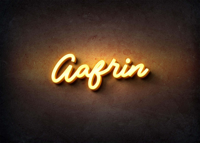 Free photo of Glow Name Profile Picture for Aafrin