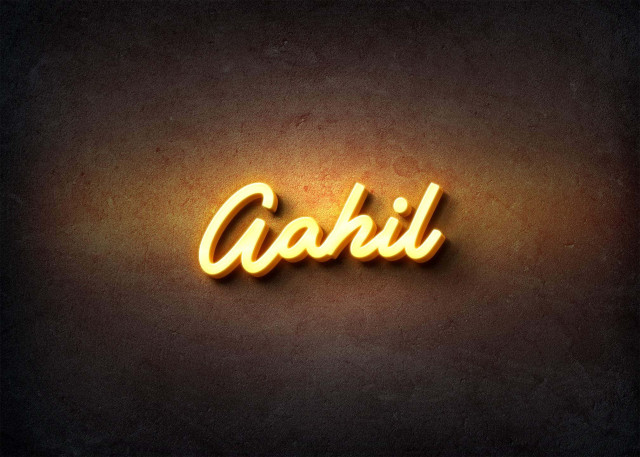 Free photo of Glow Name Profile Picture for Aahil