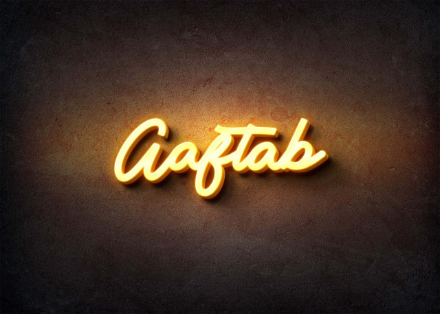 Free photo of Glow Name Profile Picture for Aaftab