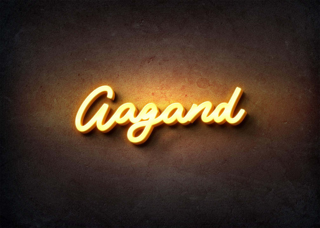 Free photo of Glow Name Profile Picture for Aagand