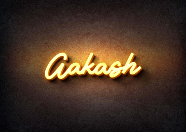 Free photo of Glow Name Profile Picture for Aakash