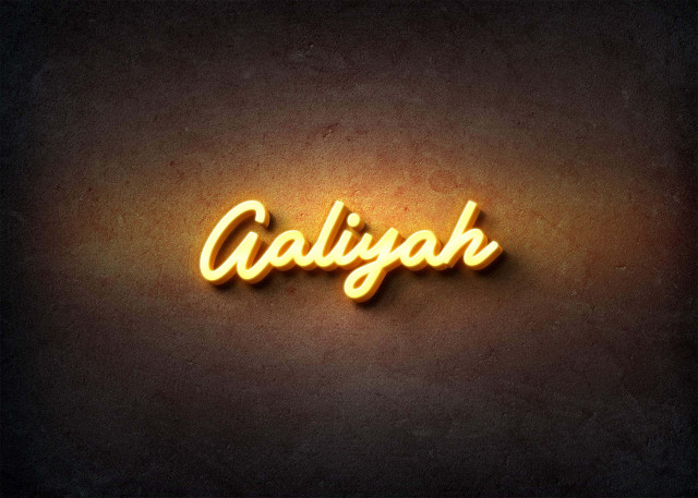 Free photo of Glow Name Profile Picture for Aaliyah