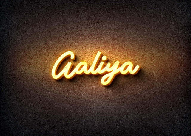 Free photo of Glow Name Profile Picture for Aaliya