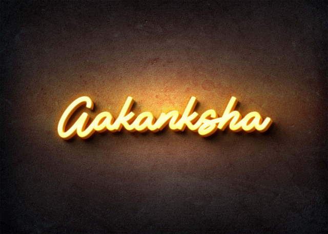 Free photo of Glow Name Profile Picture for Aakanksha