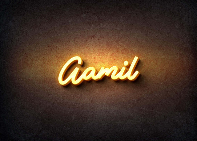 Free photo of Glow Name Profile Picture for Aamil