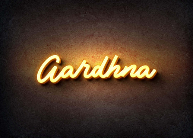 Free photo of Glow Name Profile Picture for Aardhna