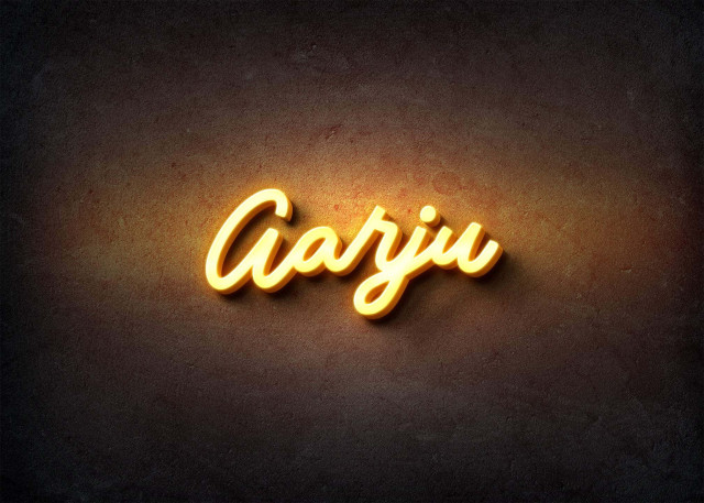 Free photo of Glow Name Profile Picture for Aarju