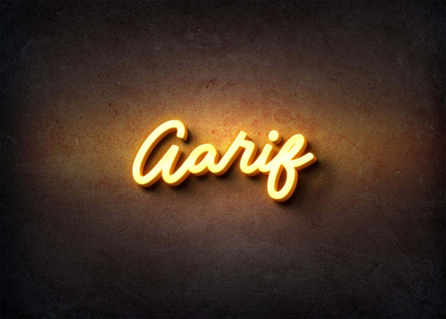 Free photo of Glow Name Profile Picture for Aarif