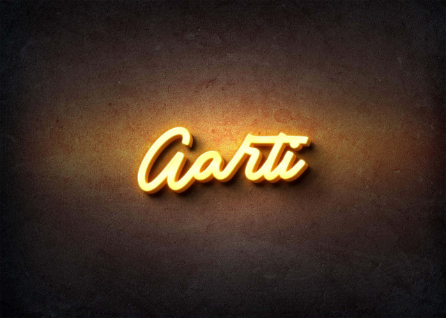 Free photo of Glow Name Profile Picture for Aarti