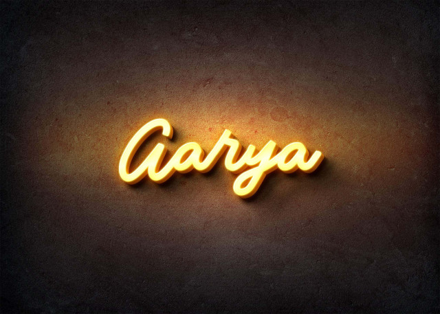 Free photo of Glow Name Profile Picture for Aarya
