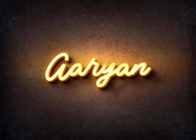 Free photo of Glow Name Profile Picture for Aaryan