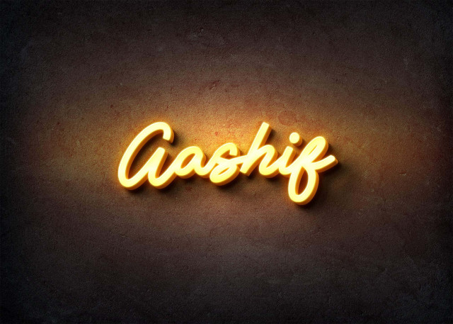 Free photo of Glow Name Profile Picture for Aashif