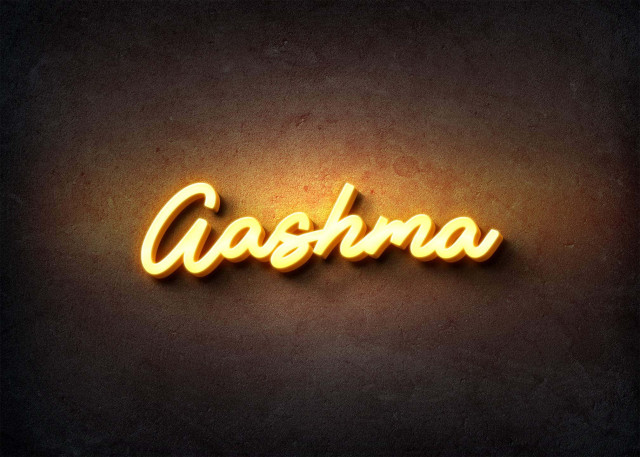 Free photo of Glow Name Profile Picture for Aashma