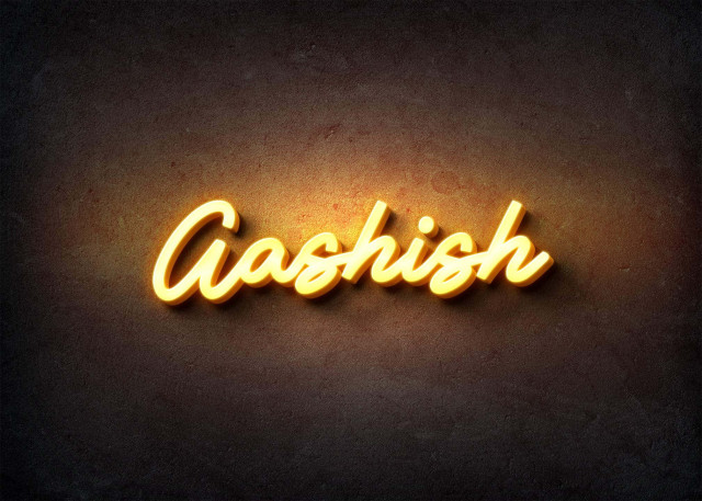 Free photo of Glow Name Profile Picture for Aashish