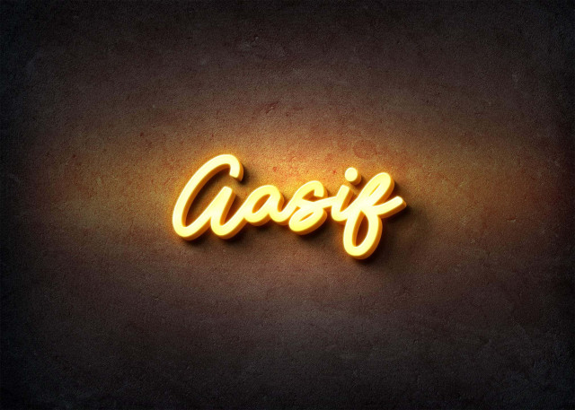 Free photo of Glow Name Profile Picture for Aasif