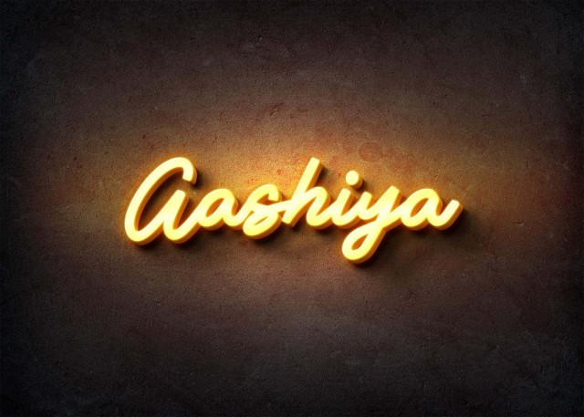 Free photo of Glow Name Profile Picture for Aashiya
