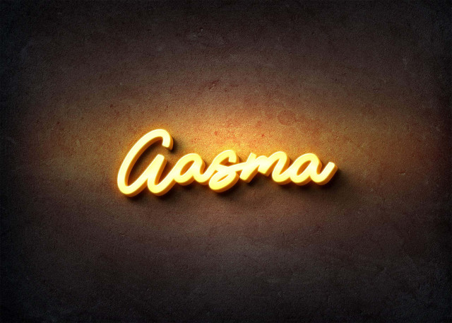 Free photo of Glow Name Profile Picture for Aasma