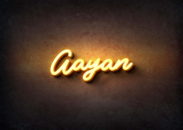 Free photo of Glow Name Profile Picture for Aayan