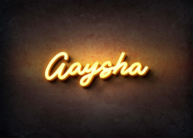 Free photo of Glow Name Profile Picture for Aaysha