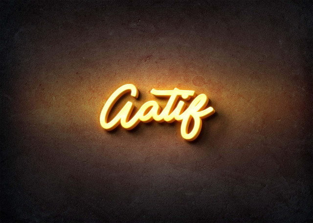 Free photo of Glow Name Profile Picture for Aatif