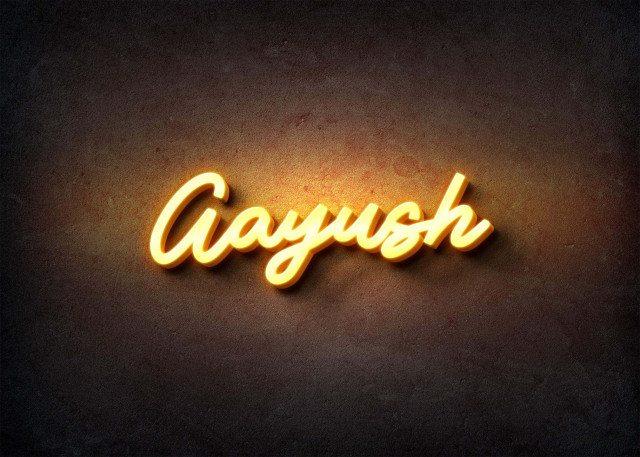 Free photo of Glow Name Profile Picture for Aayush