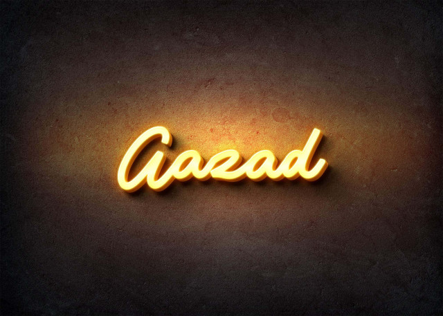 Free photo of Glow Name Profile Picture for Aazad