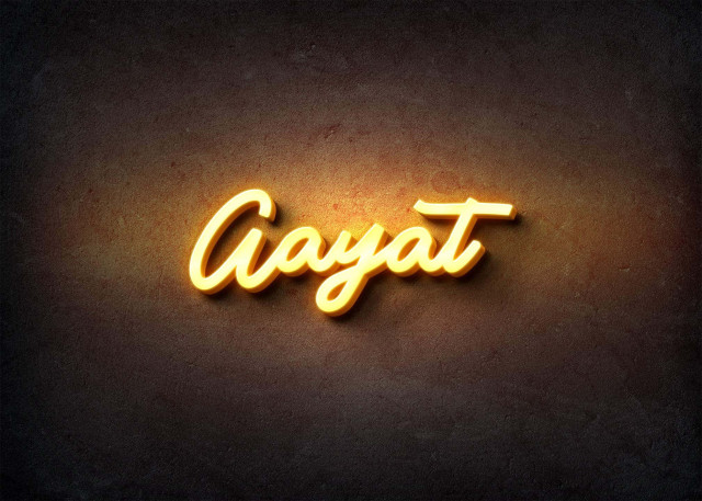 Free photo of Glow Name Profile Picture for Aayat