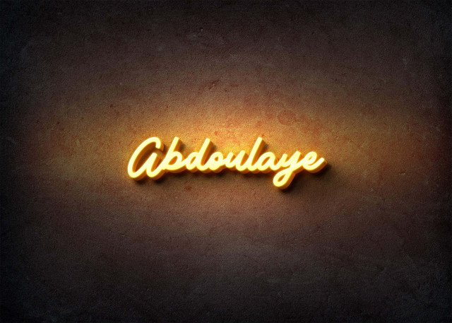 Free photo of Glow Name Profile Picture for Abdoulaye