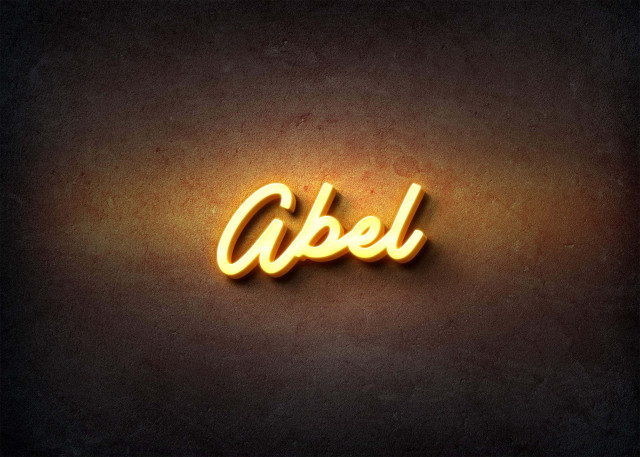 Free photo of Glow Name Profile Picture for Abel