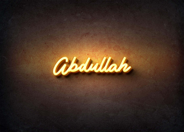 Free photo of Glow Name Profile Picture for Abdullah