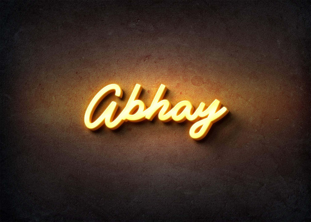 Free photo of Glow Name Profile Picture for Abhay