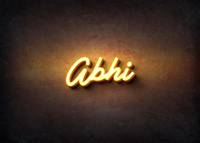 Free photo of Glow Name Profile Picture for Abhi