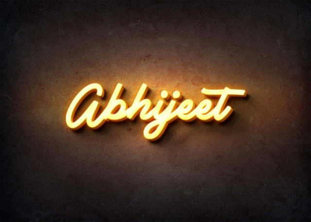 Free photo of Glow Name Profile Picture for Abhijeet